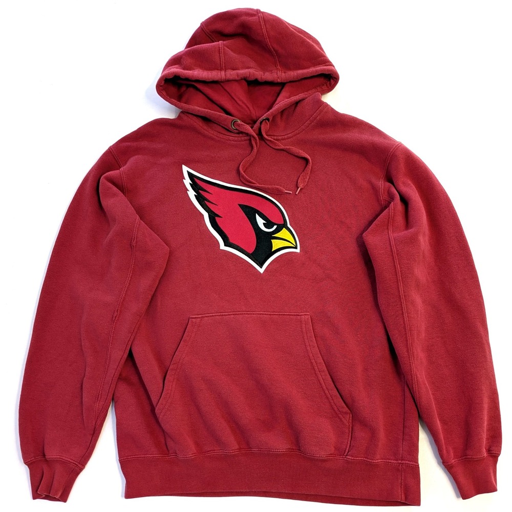 NFL Team Apparel Arizona Cardinals Hoodie Red Embroidered Logo Mens K099 Fall 10